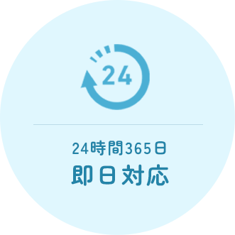 24時間365日 即日対応